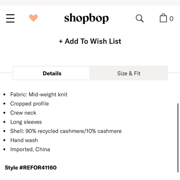 Reformation Paloma Cropped Crew Cashmere Sweater - Picture 8 of 10